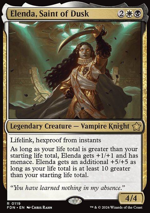 Elenda, Saint of Dusk, Foundations #119, Magic: The Gathering card