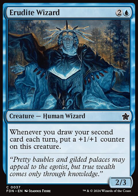 Erudite Wizard, Foundations #37, Magic: The Gathering card