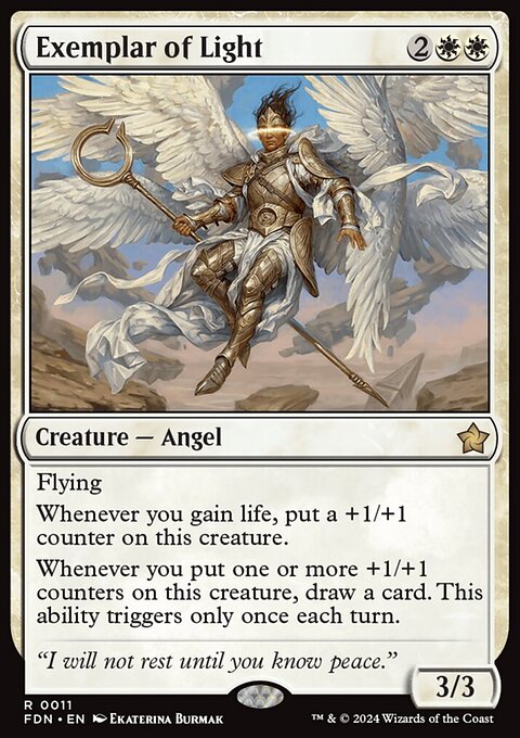 Exemplar of Light, Foundations #11, Magic: The Gathering card