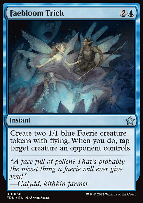 Faebloom Trick, Foundations #38, Magic: The Gathering card