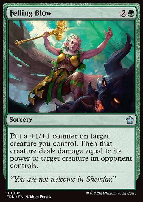 Felling Blow, Foundations #105, Magic: The Gathering card