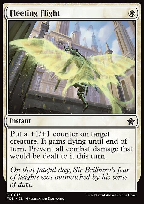 Fleeting Flight, Foundations #13, Magic: The Gathering card