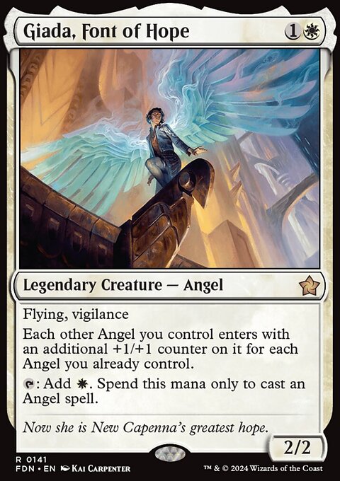 Giada, Font of Hope, Foundations #141, Magic: The Gathering card