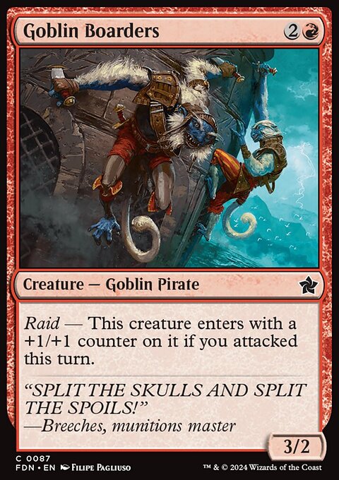 Goblin Boarders, Foundations #87, Magic: The Gathering card