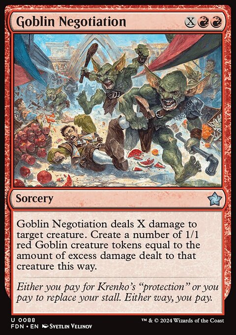 Goblin Negotiation, Foundations #88, Magic: The Gathering card