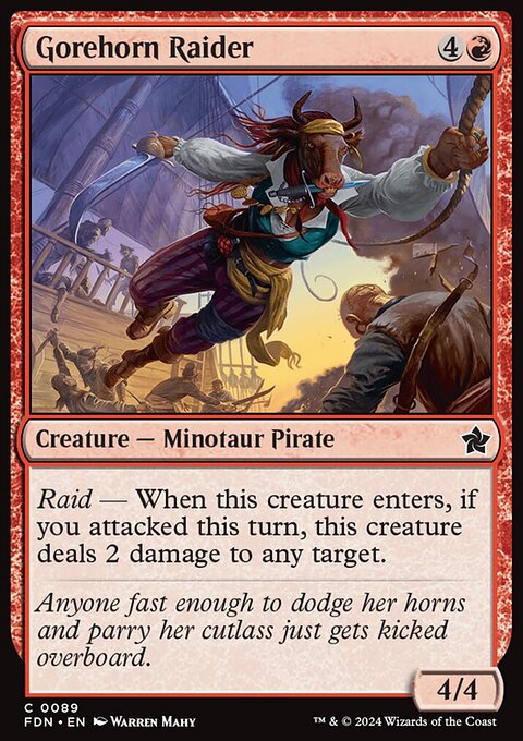 Gorehorn Raider, Foundations #89, Magic: The Gathering card