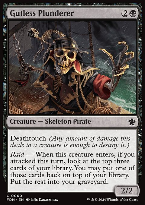Gutless Plunderer, Foundations #60, Magic: The Gathering card
