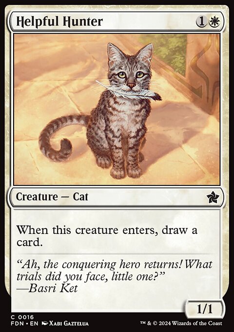 Helpful Hunter, Foundations #16, Magic: The Gathering card