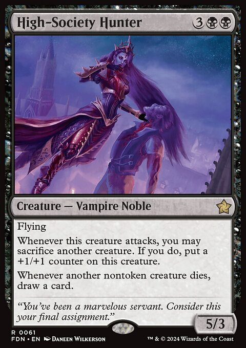 High-Society Hunter, Foundations #61, Magic: The Gathering card