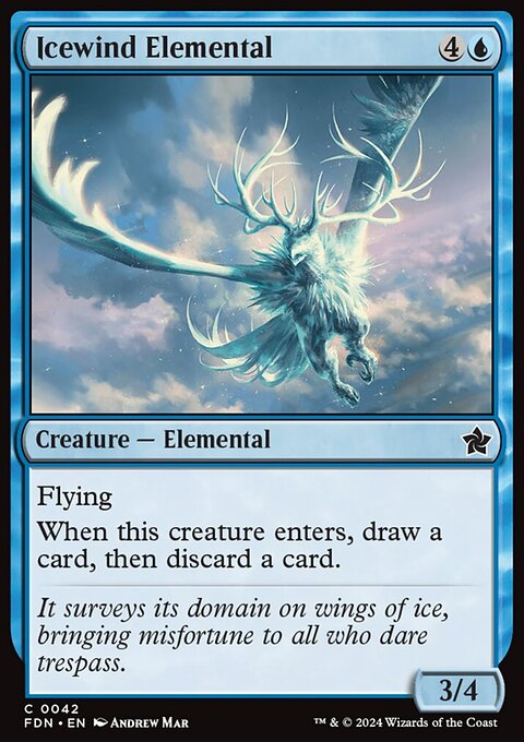 Icewind Elemental, Foundations #42, Magic: The Gathering card
