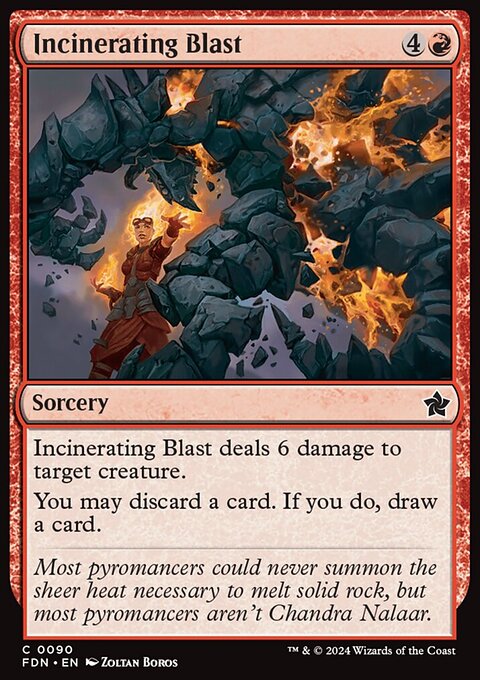 Incinerating Blast, Foundations #90, Magic: The Gathering card
