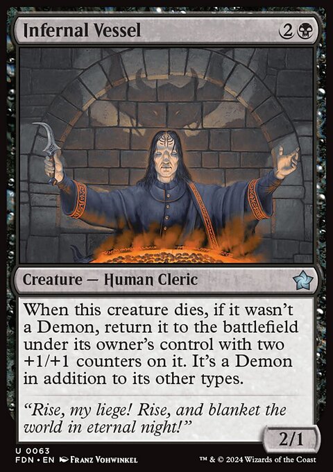 Infernal Vessel, Foundations #63, Magic: The Gathering card