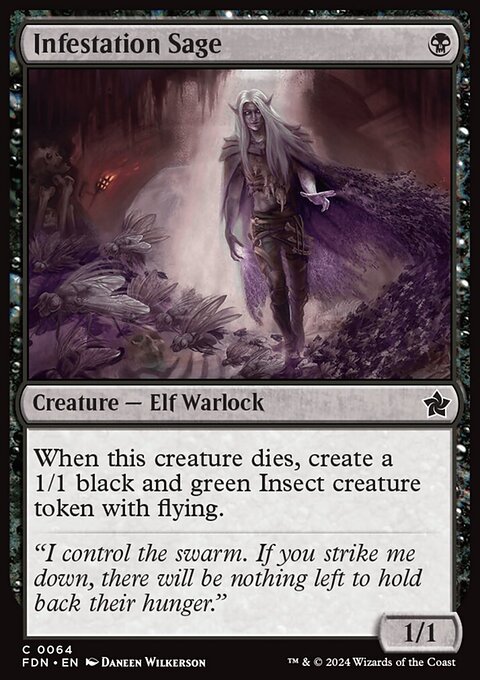 Infestation Sage, Foundations #64, Magic: The Gathering card