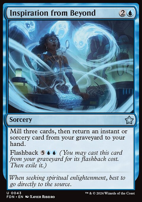 Inspiration from Beyond, Foundations #43, Magic: The Gathering card