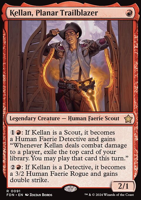 Kellan, Planar Trailblazer, Foundations #91, Magic: The Gathering card
