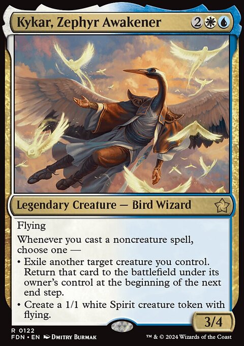 Kykar, Zephyr Awakener, Foundations #122, Magic: The Gathering card