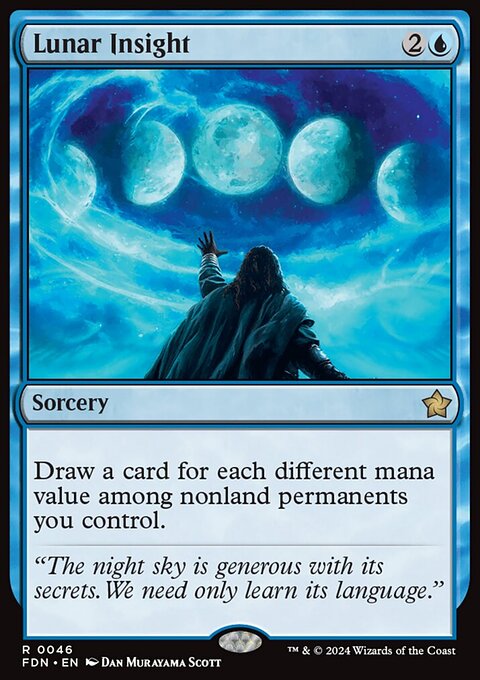 Lunar Insight, Foundations #46, Magic: The Gathering card