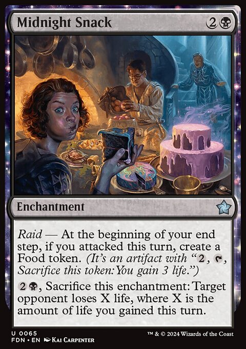 Midnight Snack, Foundations #65, Magic: The Gathering card