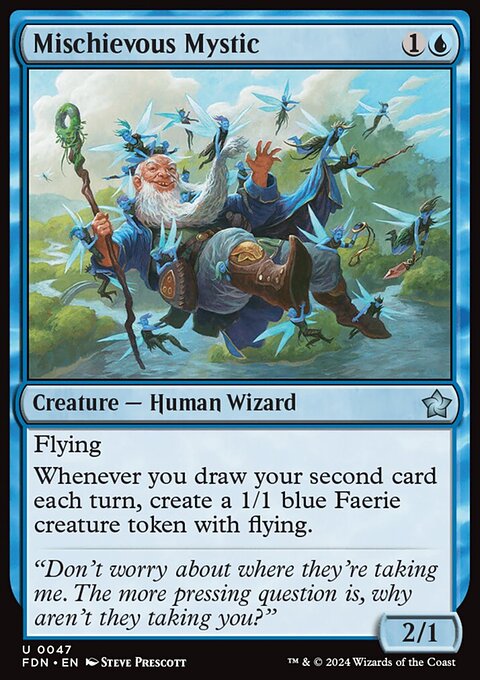 Mischievous Mystic, Foundations #47, Magic: The Gathering card