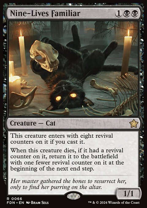 Nine-Lives Familiar, Foundations #66, Magic: The Gathering card