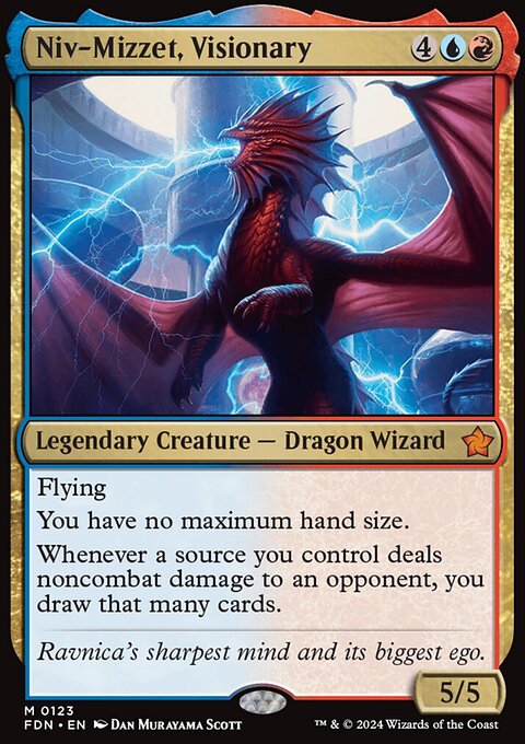 Niv-Mizzet, Visionary, Foundations #123, Magic: The Gathering card