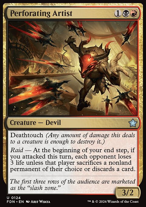 Perforating Artist, Foundations #124, Magic: The Gathering card