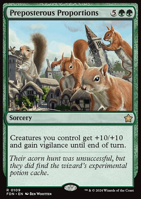 Preposterous Proportions, Foundations #109, Magic: The Gathering card