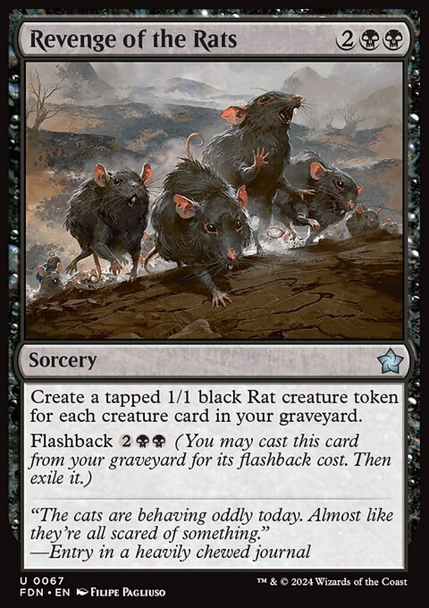 Revenge of the Rats, Foundations #67, Magic: The Gathering card