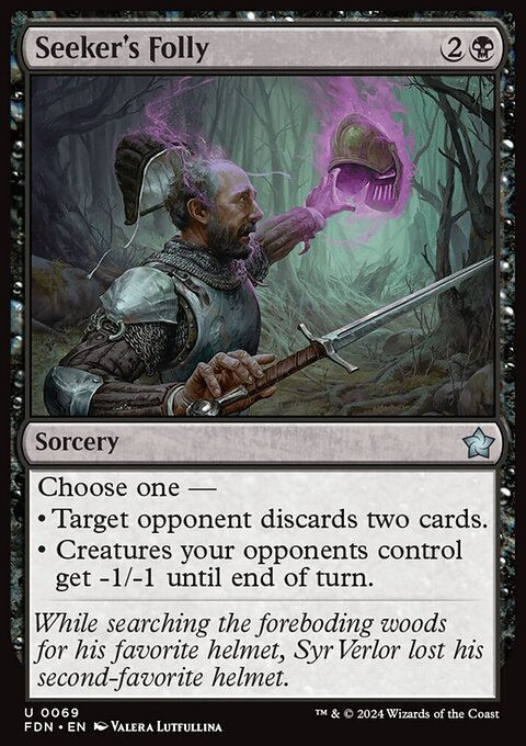 Seeker's Folly, Foundations #69, Magic: The Gathering card