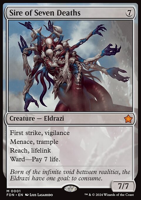 Sire of Seven Deaths, Foundations #1, Magic: The Gathering card