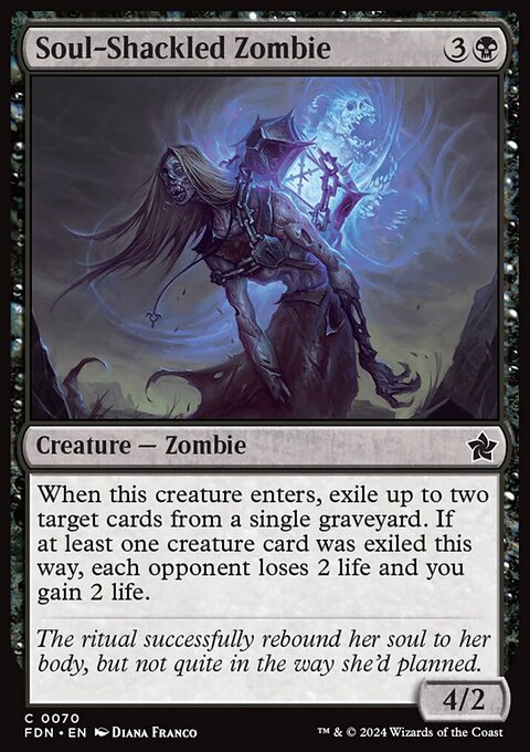 Soul-Shackled Zombie, Foundations #70, Magic: The Gathering card
