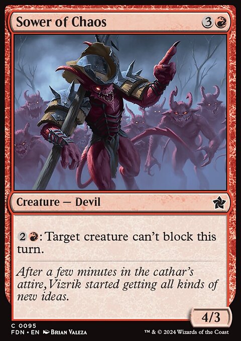 Sower of Chaos, Foundations #95, Magic: The Gathering card