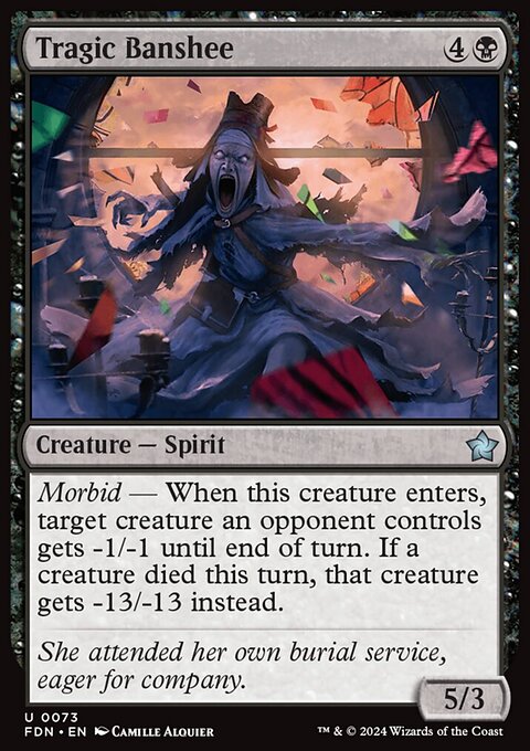 Tragic Banshee, Foundations #73, Magic: The Gathering card