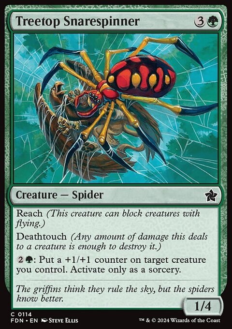 Treetop Snarespinner, Foundations #114, Magic: The Gathering card