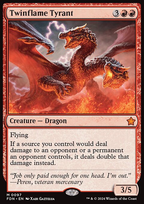 Twinflame Tyrant, Foundations #97, Magic: The Gathering card