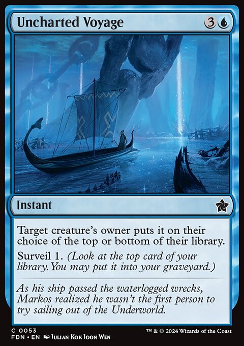 Uncharted Voyage, Foundations #53, Magic: The Gathering card