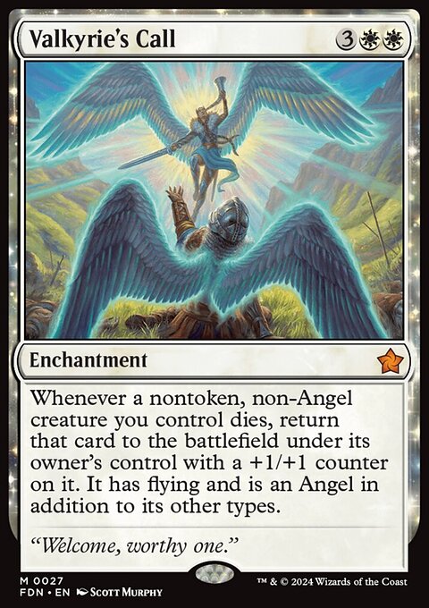Valkyrie's Call, Foundations #27, Magic: The Gathering card