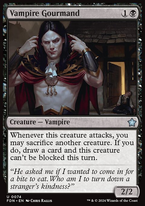 Vampire Gourmand, Foundations #74, Magic: The Gathering card
