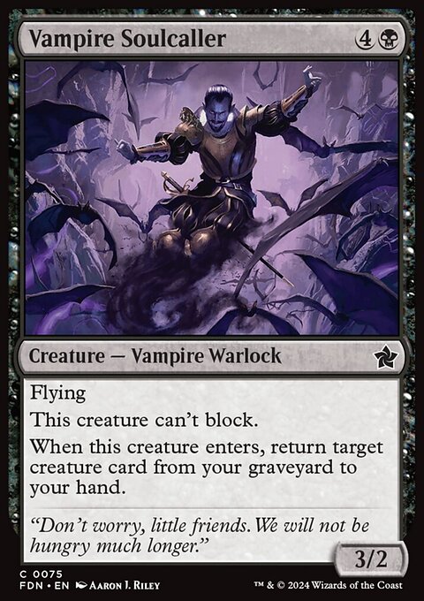 Vampire Soulcaller, Foundations #75, Magic: The Gathering card