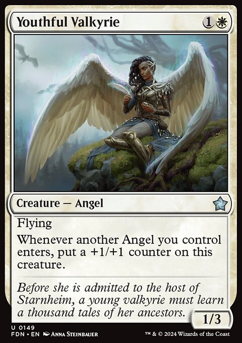 Youthful Valkyrie, Foundations #149, Magic: The Gathering card