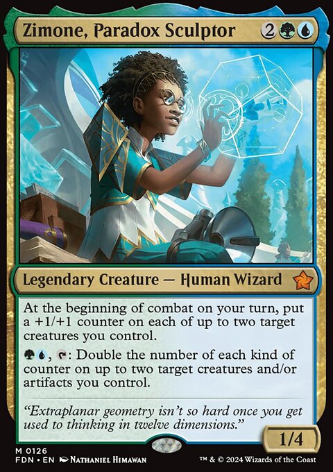 Zimone, Paradox Sculptor, Foundations #126, Magic: The Gathering card