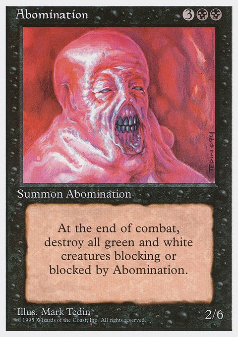 Abomination, Fourth Edition #117, Magic: The Gathering card