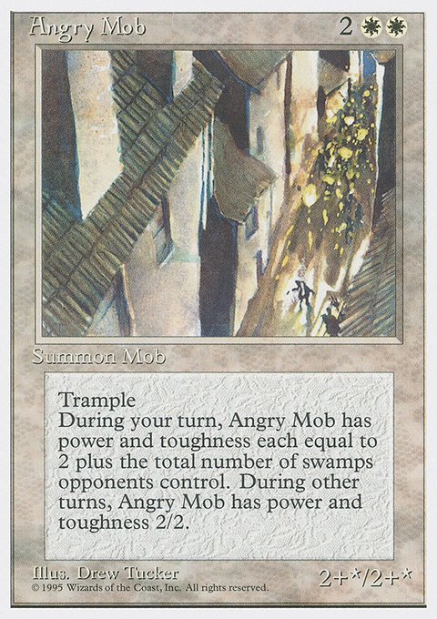 Angry Mob, Fourth Edition #3, Magic: The Gathering card