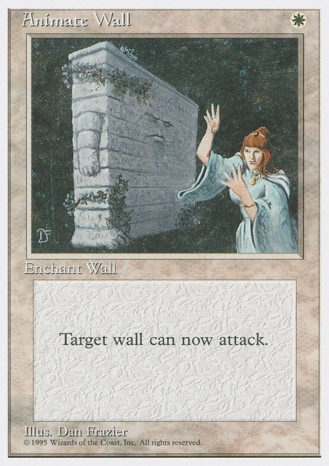 Animate Wall, Fourth Edition #4, Magic: The Gathering card