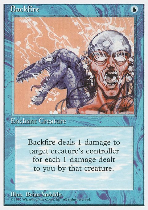 Backfire, Fourth Edition #62, Magic: The Gathering card