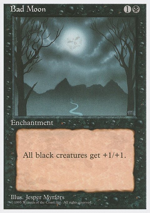 Bad Moon, Fourth Edition #120, Magic: The Gathering card
