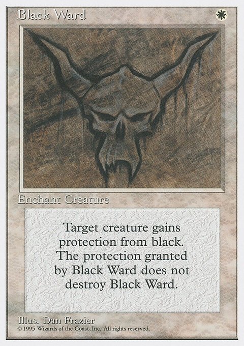 Black Ward, Fourth Edition #8, Magic: The Gathering card
