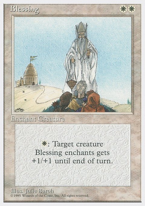 Blessing, Fourth Edition #9, Magic: The Gathering card