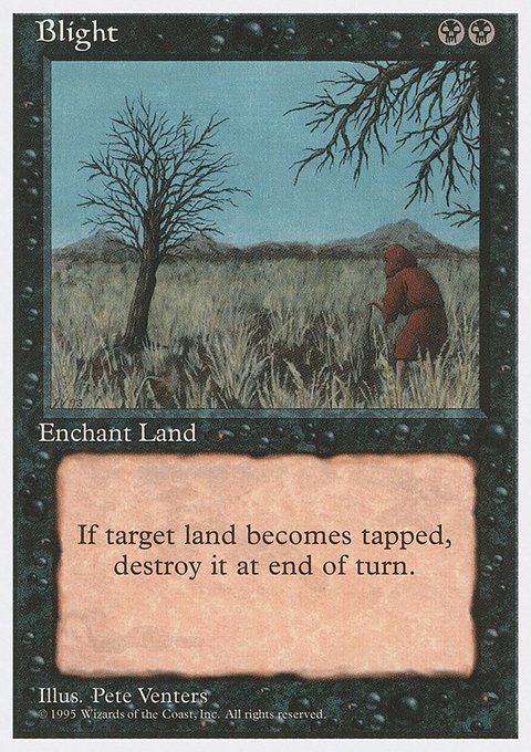 Blight, Fourth Edition #122, Magic: The Gathering card