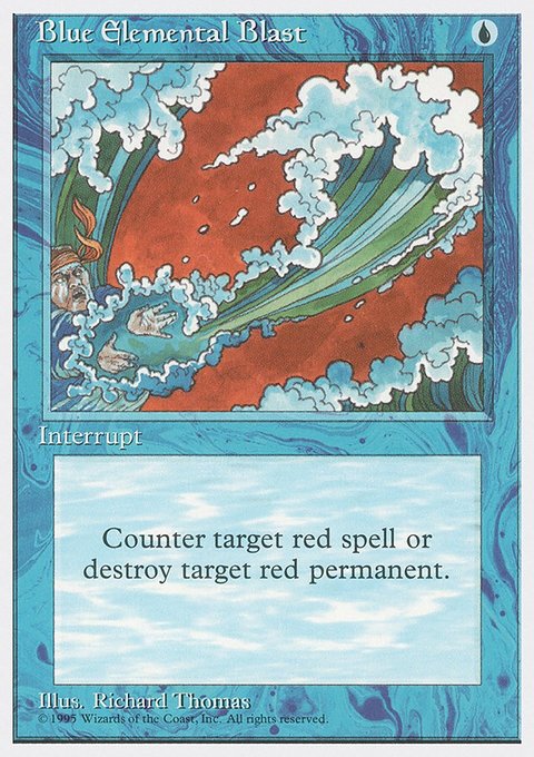 Blue Elemental Blast, Fourth Edition #63, Magic: The Gathering card